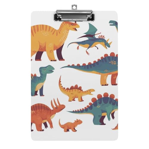 Acryl Klemmbretter Niedliche Dinosaurier Muster Office File Folders Platte Klemmbrett Für Das Schreiben Malerei von MQSSYOA