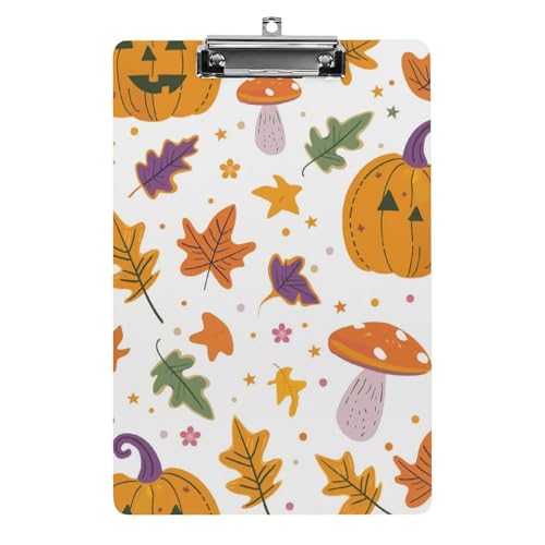 Acryl Klemmbretter Niedliche Kürbisse Halloween Muster Office File Folders Platte Klemmbrett Für Das Schreiben Malerei von MQSSYOA