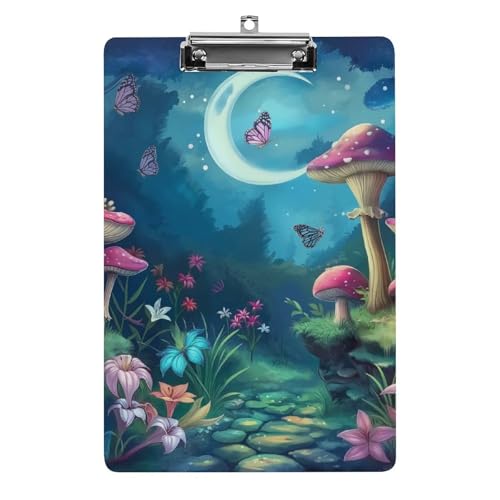 Acryl Klemmbretter Pilz-Mond-Blumen Office File Folders Platte Klemmbrett Für Das Schreiben Malerei von MQSSYOA