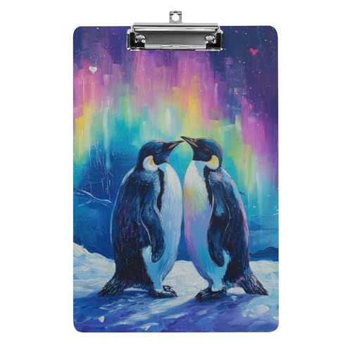 Acryl Klemmbretter Pinguine Liebe Office File Folders Platte Klemmbrett Für Das Schreiben Malerei von MQSSYOA