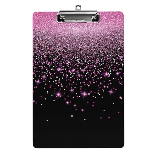 Acryl Klemmbretter Pink Purle Glitter Office File Folders Platte Klemmbrett Für Das Schreiben Malerei von MQSSYOA