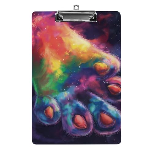 Acryl Klemmbretter Regenbogenfarbe Katzenpfote Office File Folders Platte Klemmbrett Für Das Schreiben Malerei von MQSSYOA