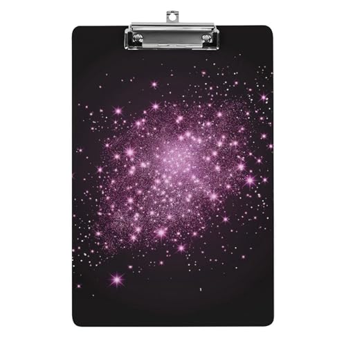 Acryl Klemmbretter Rosa Glitter Sparkles Office File Folders Platte Klemmbrett Für Das Schreiben Malerei von MQSSYOA