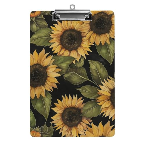 Acryl Klemmbretter Sonnenblumen Blossom Office File Folders Platte Klemmbrett Für Das Schreiben Malerei von MQSSYOA