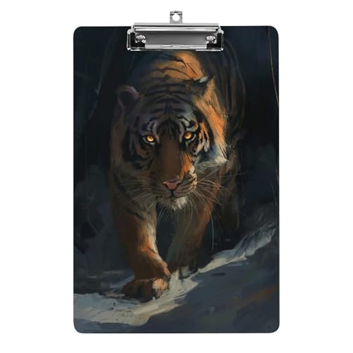 Acryl Klemmbretter Tierischer Tiger Office File Folders Platte Klemmbrett Für Das Schreiben Malerei von MQSSYOA