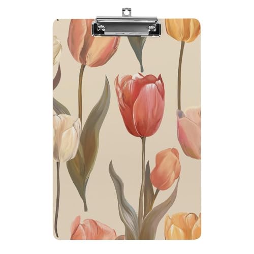 Acryl Klemmbretter Tulpe Blumen Office File Folders Platte Klemmbrett Für Das Schreiben Malerei von MQSSYOA