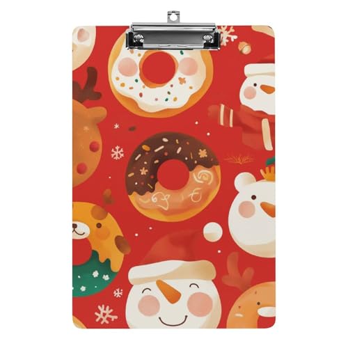 Acryl Klemmbretter Weihnachten Donuts Santa Office File Folders Platte Klemmbrett Für Das Schreiben Malerei von MQSSYOA