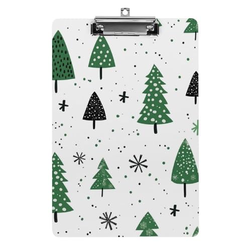 Acryl Klemmbretter Weihnachtsbaum Grüne Schneeflocken Office File Folders Platte Klemmbrett Für Das Schreiben Malerei von MQSSYOA