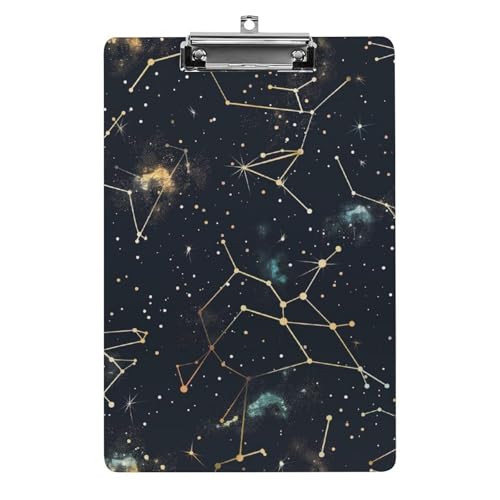 Acryl Klemmbretter Weltraum Galaxie Konstellation Muster Office File Folders Platte Klemmbrett Für Das Schreiben Malerei von MQSSYOA