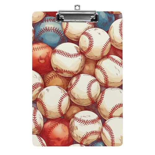 Acryl Klemmbretter Zeichnen Von Baseball-Mustern Office File Folders Platte Klemmbrett Für Das Schreiben Malerei von MQSSYOA