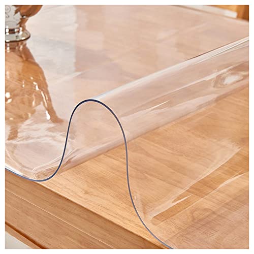 Tisch Schutzfolie Transparent Wasserdicht/Glasklar Folie aus PVC/transparente Tischdecke Tischschutz für Holztische geeignet,Dicke 2mm,Größe wählbar,Rechteckig,30x80cm von MQXYLF