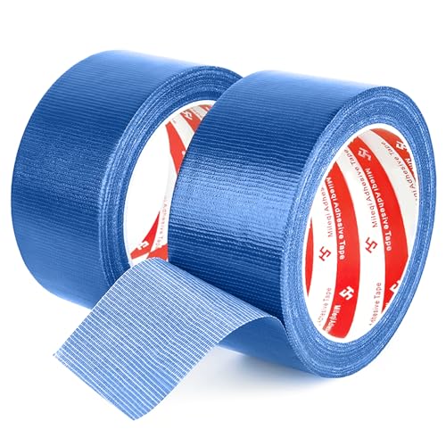 MR.TIMELAG 2 Rollen Panzertape extra stark, Gewebe-Klebeband 30m x 48mm – Wasserdichtes Reparaturband für innen & außen gewebeverstärktes Reparaturband (Blau) von MR.TIMELAG