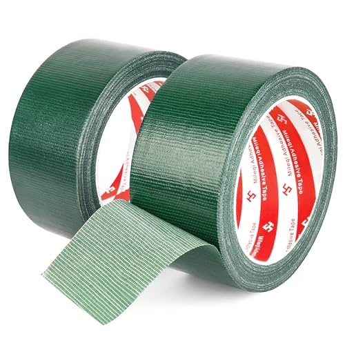 MR.TIMELAG 2 Rollen Panzertape extra stark, Gewebe-Klebeband 30m x 48mm – Wasserdichtes Reparaturband für innen & außen gewebeverstärktes Reparaturband (Grün) von MR.TIMELAG