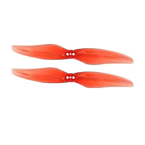 12 Paar 4024 2 Rennpropeller, 3 Loch, 1,5 mm, 4 x 2,4 CW CCW, kompatibel mit bürstenlosen FPV-Motoren und ähnlichen Modellen (4024, 12 Paar, rot) von MRHZKE