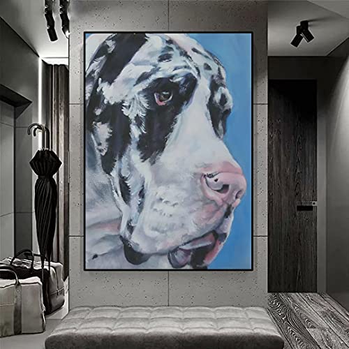 MROUBAO 5D Diamant Painting Full Drill Set, Deutsche Dogge Tierhund DIY Diamond Painting Kreuz Stich Diamond Dekoration für Home Wall Décorr 40x50cmRahmenlos von MROUBAO