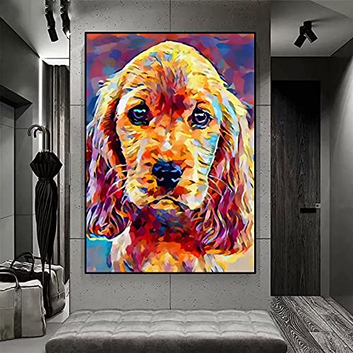 MROUBAO Tierhund Cocker Spaniel—5D Diamant Painting—DIY Diamond Malerei Kunsthandwerk—für Erwachsene Kinder Hause Wanddekoration—40x50cmRahmenlos von MROUBAO