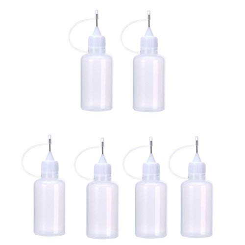 30 Ml Nadelspitze Kleberflaschen 6pcs Papierkunst Quilling Werkzeugflasche (Weiß) von MRSTORY