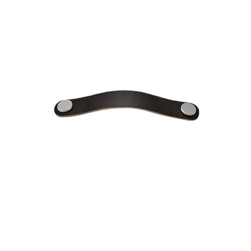 Lederhalter, Leder Küchenschrank Knöpfe und Griffe Schranktür ziehen Kleiderschrank Möbelgriff Türbeschläge Leder Schublade zieht(Black,128mm) von MRVAKDYDI