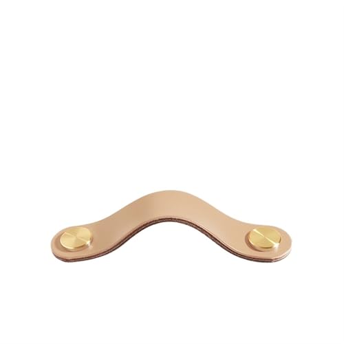 Lederhalter, Lederschrankgriffe Möbelgriff for Kinderzimmer Küchengriff Schubladenknöpfe Türbeschläge Lederschubladengriffe(Beige,128mm) von MRVAKDYDI