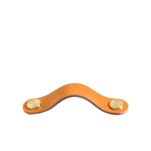 Lederhalter, Lederschrankgriffe Möbelgriff for Kinderzimmer Küchengriff Schubladenknöpfe Türbeschläge Lederschubladengriffe(Light Orange,128mm) von MRVAKDYDI