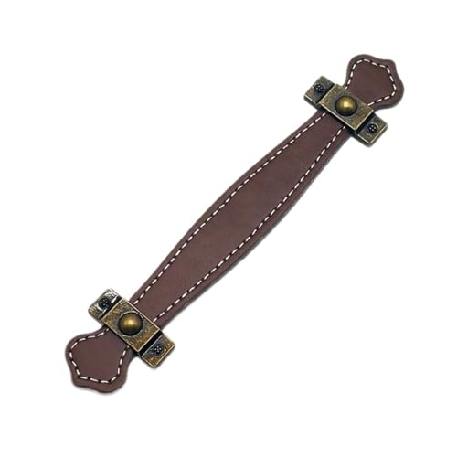 Lederhalter, Zinklegierung Ledergriff Leder Schubladengriffe Leder Türgriffe Küchenschrankgriff Möbelbeschläge Griffe Leder Schubladengriffe(Brown,128mm) von MRVAKDYDI