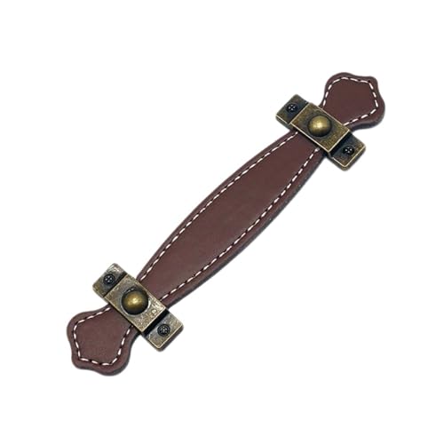 Lederhalter, Zinklegierung Ledergriff Leder Schubladengriffe Leder Türgriffe Küchenschrankgriff Möbelbeschläge Griffe Leder Schubladengriffe(Brown,96mm) von MRVAKDYDI