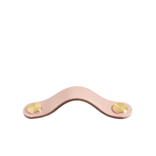 MRVAKDYDI Lederhalter, Lederschrankgriffe Möbelgriff for Kinderzimmer Küchengriff Schubladenknöpfe Türbeschläge Lederschubladengriffe(Pink,128mm) von MRVAKDYDI