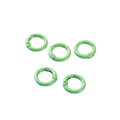 MRVAKDYDI elliptische Feder O-Ring, 5Pcs Metall O Ring Frühling Verschluss Zu Öffnende Runde Karabiner Schlüsselbund Clips Haken Hund Kette DIY Schmuck Schnalle Stecker(Light Pink,20mm x 5pcs) von MRVAKDYDI