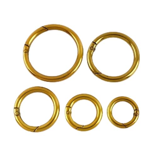 elliptische Feder O-Ring, 20 Stück Metall-Feder-O-Ring-Schnallen for Tasche, Handtasche, Gürtelband, Schnalle, Schlüsselanhänger, Schnappverschluss, Haken, DIY-Leder-Accessoires(Oldgold,16mm) von MRVAKDYDI