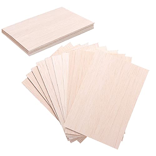 MSCHENZW 15 Pack Unfertige Platten,Balsa DüNne Platte für Haus Flugzeuge Schiff Kunst und,DIY Ornamente von MSCHENZW