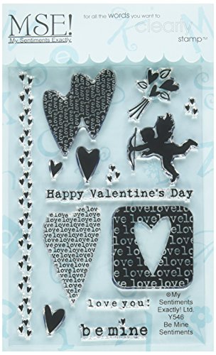 EMS My Sentiments Genau Clear Stamps 4-Zoll x 6 Tabelle Be Mine Sentiments von MSE