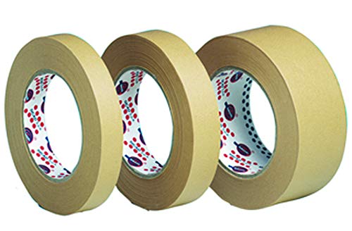 MST-DESIGN Klebeband - Flachkrepp braun Rolle 30 mm x 50 m I Abklebeband I Kreppband I Malerkrepp I Abdeckband I Malerband I Tape I Lackierzubehör von MST-DESIGN