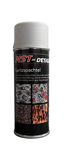 Spritzspachtel I Spraydose 400 ml I Flüssige Spachtelmasse I Spritzfüller grau I Spray Putty grey I Sprühspachtel Füller Grundierung von MST-DESIGN