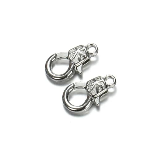 MSTZA 30pcs 16mm Metal Lobster Clasps for Bracelets Necklaces Hooks Chain Closure Craft Accessories for Jewelry Making Components DIY von MSTZA