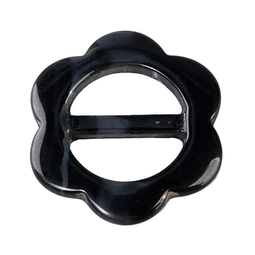 MSTZA Blumenform innen 20/30 MM 20 STK Harz Gürtelschnalle Seidenschal Ring Clip Taille Schnalle T-Shirt Krawattenklammern für Frauen DIY Stoff Rucksackgurt von MSTZA