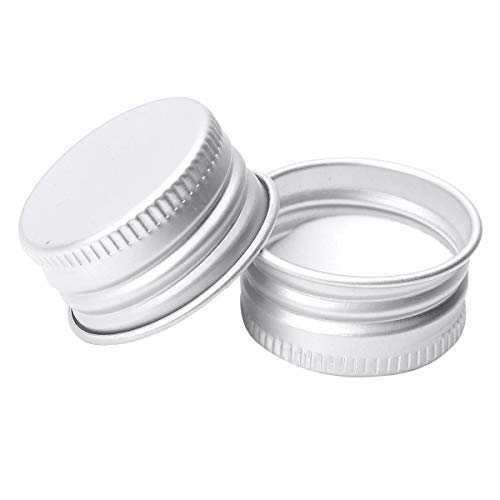 MSemis 50er Set 24mm /28mm Ersatz Schraubverschluss mit Rollrand Drehverschluss Verschlüsse Schraubdeckel für Flaschen aus Aluminium/Kunststoff Silber 28mm von MSemis