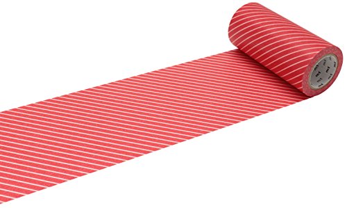 MT Casa Deco 100 mm "Stripes" Washi Tape Klebeband, Rot von MT