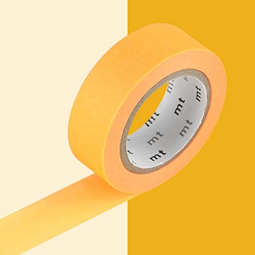 Masking Tape Dekoratives Klebeband einfarbig - Orange fluo - 1,5 cm x 7 m von MT