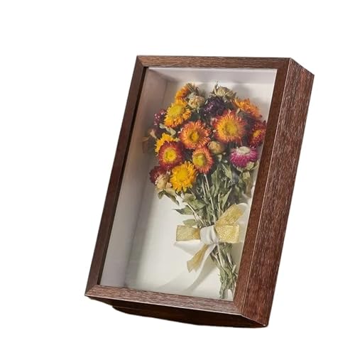 MTKSFDC Bilderrahmen Zum BefüLlen 1/2/3 STÜCKE 3D Display Shadow Box Holz Bilderrahmen 3 cm Tiefe DIY Holz Fotorahmen for Home Wand-dekor(Brown-10inch,1PCS) von MTKSFDC