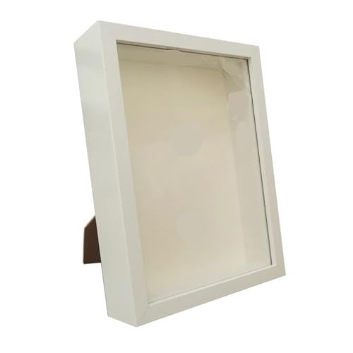 MTKSFDC Bilderrahmen Zum BefüLlen Schattenbox-Rahmen, Blumenstrauß-Display, Blumenetui, Tiefe 3 cm, Holz-Fotorahmen zur Anzeige dreidimensionaler Geschenke(White Frame,13X18cm 7inch) von MTKSFDC