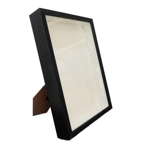 MTKSFDC Bilderrahmen Zum BefüLlen Schattenbox-Rahmen, Tiefe 3 cm, Holz-Fotorahmen zur Anzeige dreidimensionaler Werke, DIY 3D-Holz-Bilderrahmen, Foto-Dekor(Black Frame,10X15cm 6inch) von MTKSFDC