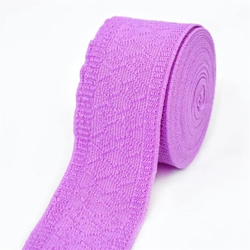 MTKSFDC Gummiband Nähen 1/2 Meter 50mm Weiche Elastische Bänder for Nähen Hosen Kleidung Gummiband Gürtel Strap Stretch Gurtband Dekoration DIY Zubehör(Lightpurple,1METER_50MM) von MTKSFDC