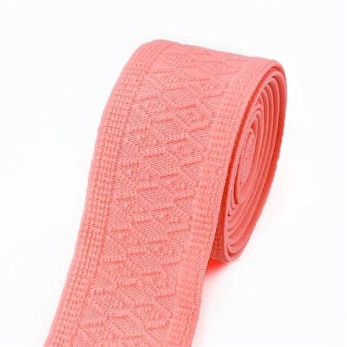 MTKSFDC Gummiband Nähen 1/2 Meter 50mm Weiche Elastische Bänder for Nähen Hosen Kleidung Gummiband Gürtel Strap Stretch Gurtband Dekoration DIY Zubehör(Pink,2METERS_50MM) von MTKSFDC