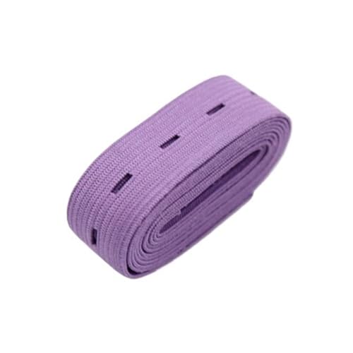 MTKSFDC Gummiband Nähen 15/20/25/30 MM DIY Nähen Zubehör Knopf Loch Stricken Gummibänder Band Band Bunte Weiß schwarz Gurtband(Light Purple,1yard) von MTKSFDC