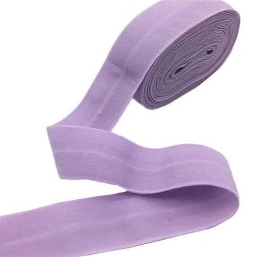 MTKSFDC Gummiband Nähen 25 mm x 5 Yards elastisches Band, Mehrzweck-Spandex-Band, for Nähen, Spitzenbesatz, Taillenband, Bekleidungszubehör(Light Purple) von MTKSFDC