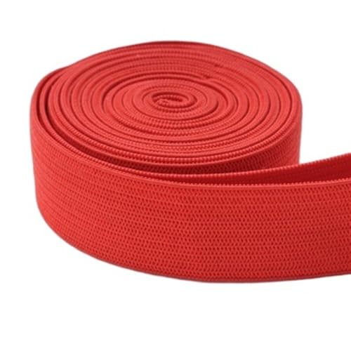 MTKSFDC Gummiband Nähen 5/2yard 20mm Flaches Gummiband for Nähen Schutzkleidung Zubehör Gummiband Elastische Schnur Seil(20mmred,2yard) von MTKSFDC