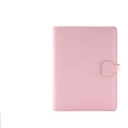 MTKSFDC Notizbuch Liniert A6 A5 6 Löcher Matte Haut Gefühl Lose-Blatt Notebook PU Fall Tagebuch Handbuch Buch Buch Abdeckung PU Abdeckung(Pink) von MTKSFDC