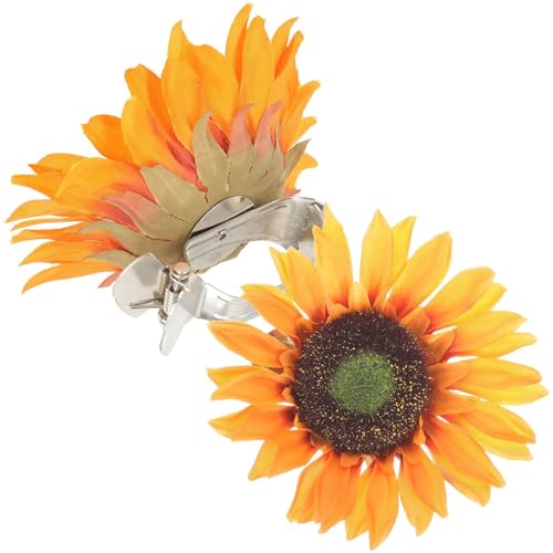 MTKSFDC Raffhalter für gardinen 2 Stück Gardinen-Raffhalter, Sonnenblumen-Vorhang-Clip, Kinder-Vorhang-Zubehör, Rahmen, Kinder-Sonnenblumen(2-12x12cm) von MTKSFDC