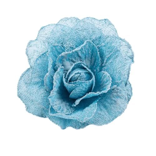 MTKSFDC Raffhalter für gardinen 4 Stück Blumenform Fenstervorhang Raffhalter Magnetschnalle Drape Holdback Home Decor Vorhanghalter Raffhalter Schnalle Clips Hängende Krawatte(Blue) von MTKSFDC