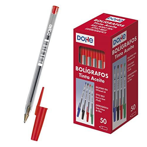 MTL DOHE Kugelschreiber mit Kappe, 1,0 mm, 50 Stück, Rot von MTL